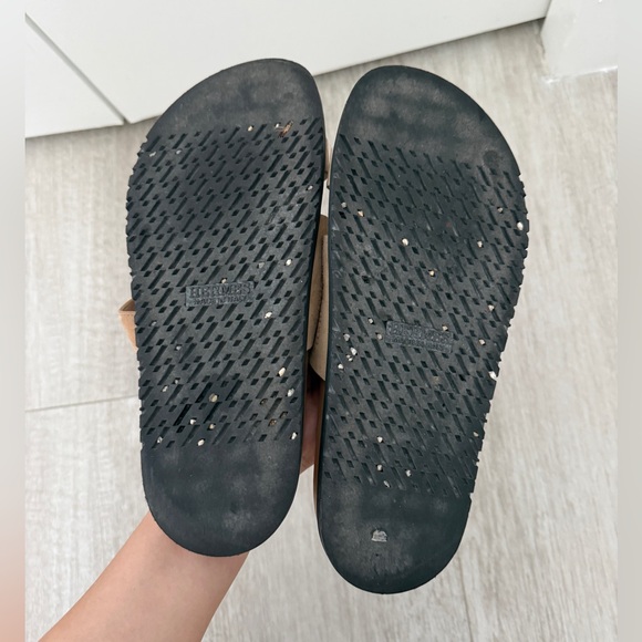 Hermès Women's Chypre Neutral Beige Sandals Suede Sz 39 - Picture 3 of 12